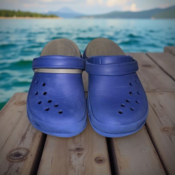 Crocs Modi Sport Grey Blue Unisex Clog Size M5 W7 - Picture 1 of 11